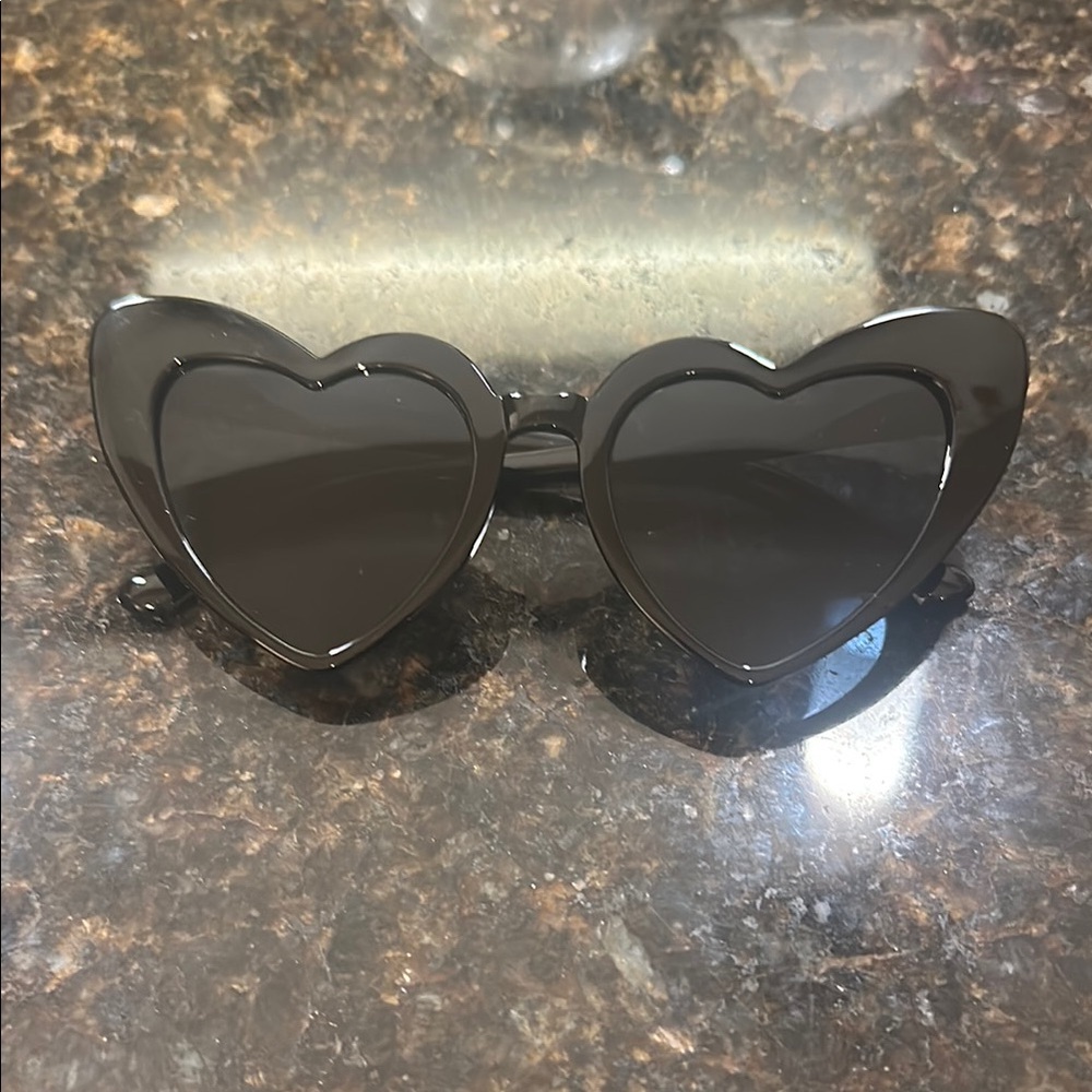 Heart-Shaped Black Bridesmaid Sunglasses New Never Used